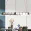 Nordic Style Chandelier Long Strip Dining Room Minimalist Bar Office Pendant Lamp LED Home Decor Hanging Light