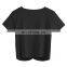Cheap Price Customized Logo Printing Plain Crop top shirts for Women