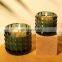 Customized color fancy diamond jar glass container ocean oud smell aromatic home decor spiritual handmade fragrance candle
