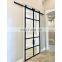 Warm interior french bathroom aluminium sliding door Track Aluminium Soft American Style Mirrored Interior Sliding Barn Doors
