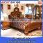 Antique Luxury Rococo European Baroque King Bed; High Quality Handmade Birch Wood Bed