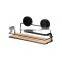 Bathroom Storage Rack With BambooBathroom Storage Matt Black Suction