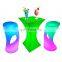 Mesas y Sillas Discoteca Plastic Cocktail Tables High Party Stool Cocktail Tables and Stools Led Furniture