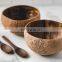 Coconut Bowl Set with Spoons Wholesale from ecofriendly coconut salad bowl made in Vietnam
