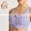 High Impact 1 PCS Custom Logo Shockproof Sports Yoga Bra Easy To Wear Front Zipper Training Bra Top Women Running Gym Clothes