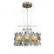 Luxury interior hanging suspended led modern led crystal chandelier pendant light