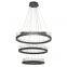 quality Modern Black Ring Ceiling Chandelier Room Bedroom Dining Room Light Luxury Crystal pendant light