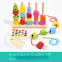 Children's Wooden Building Blocks Colorful Fruit Beaded Column for Early Education Toy for Shape Perception Enlightenment