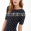 2016 Summer Knit Cotton Wholesale Polka Dot Shirt / Blouse / Tops for Women