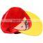 6 panel 3d embroidered flip brim snapback cap