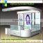 Tempered glass solide mdf cosmetic display shelf