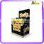 2015 new design corrugated paper fruit candy floor display stand with tiers