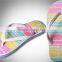 Ladies Trendy Flip Flops, Heat Transfer Printing Flip Flops, EVE Soles Flip Flops