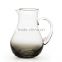 Clear Spiral Glass Pitcher Mexico model Sonoma Handcut 90-ounce Classic Round Pitcher spray colored base home decoration