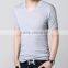 2016 new men's v-neck short sleeve new model men's t-shirt for men yards Slim printed t-shirt Men