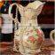 Hand Painting Ceramic Porcelain Flower Vases European Style With Handle Quality Choice