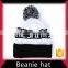 Long acrylic knit winter hat beanie
