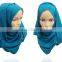 New Silk Muslim Hijab Fashionable Islamic Scarf Plain Solid Pattern