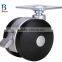 3" Black Rivet Nylon Furniture Caster With Plate and Brake