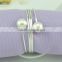 fashionable plastic pearls metal wire napkin rings