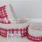 set of 3 red plastic cotton fruit basket with fabric cotton lining