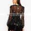 Latest Design High Quality Chiffon Star Print Blouse for Ladies