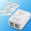 HOT,whole Set ! 5V 4.8A ,4 Usb Power Mobile Changeable Plug Travel Charger Travel Charger Set