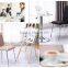popular modern heated industrial nice look white faux leather dining chairs