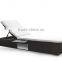 wheel rattan lounge sun lounger