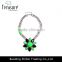 Fashion necklaces 2016 green black resin flower pendant alloy chains choker pendant necklace jewelry fashion