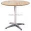Outdoor aluminum frame wood table for leisure