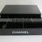 High quality elegant black print logo acrylic jewelry box with drawer