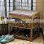 Modern rural style top grade wood footstool with weaving baskets
