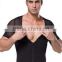 Mens Body Shaper Short Sleeve mesh Undershirt ,Bodysuits for Adult zipper Compression t shirt 389
