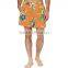 Cutom bottoms out printed 100% polyester swim shorts for men