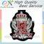 Customized Pin-on Silver Hand Embroidered Badge