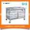 3 * GN 1/1 Stainless Steel Electric Bain Marie Food Warmer with Cabinet