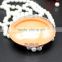 Empty fashion compact powder case with transparent lid