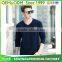 Wholesale cheap price men's 100%cotton long sleeve v neck plain t shirt