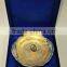 Brass Round Dry Fruit Candy & Nut Bowl Gold Plated in Velvet Box for Corporate Gifts