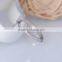Pure silver evil and angel love ring with zircon double hearts