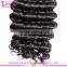 Raw unprocessed deep curly hair weft peruvian human virgin hair