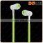  China metal earbuds sports glowing fluorescence earphone