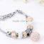 Latest European Crystal Pave Beaded Bracelet, Perfume Bottle Charm Bracelet, Perfume Bottle Bracelet Holder