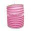 Pink hanging decorative accordion cylinder paper lantern