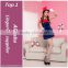 Super Mario Navy blue and red Polyester/ spandex plain games uniform hot sexy girls halloween costume