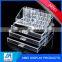 factory price square 3 drawer acrylic makeup cosmetic organizer