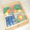 Wooden Froebel Gabe 5P Teaching Assist Tool Learning Educational Preschool Training Numbers and shapes toys