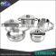 Hot sale 8pcs cookware sets mirror polishing stainless steel pot