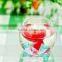 Short and round glass candle cup customized shape glass candle cup
